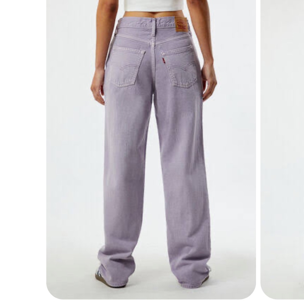 Levi's Lavender ‘94 Baggy Mid-Rise Straight 100% Cotton Jeans - Unique!! - Picture 2 of 5